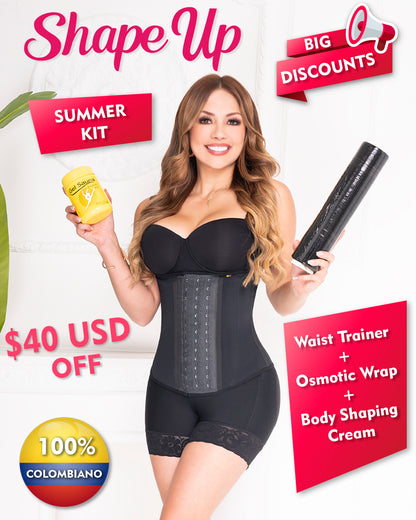 Latex Neoprene Waistband + osmotic wrap + reductive cream